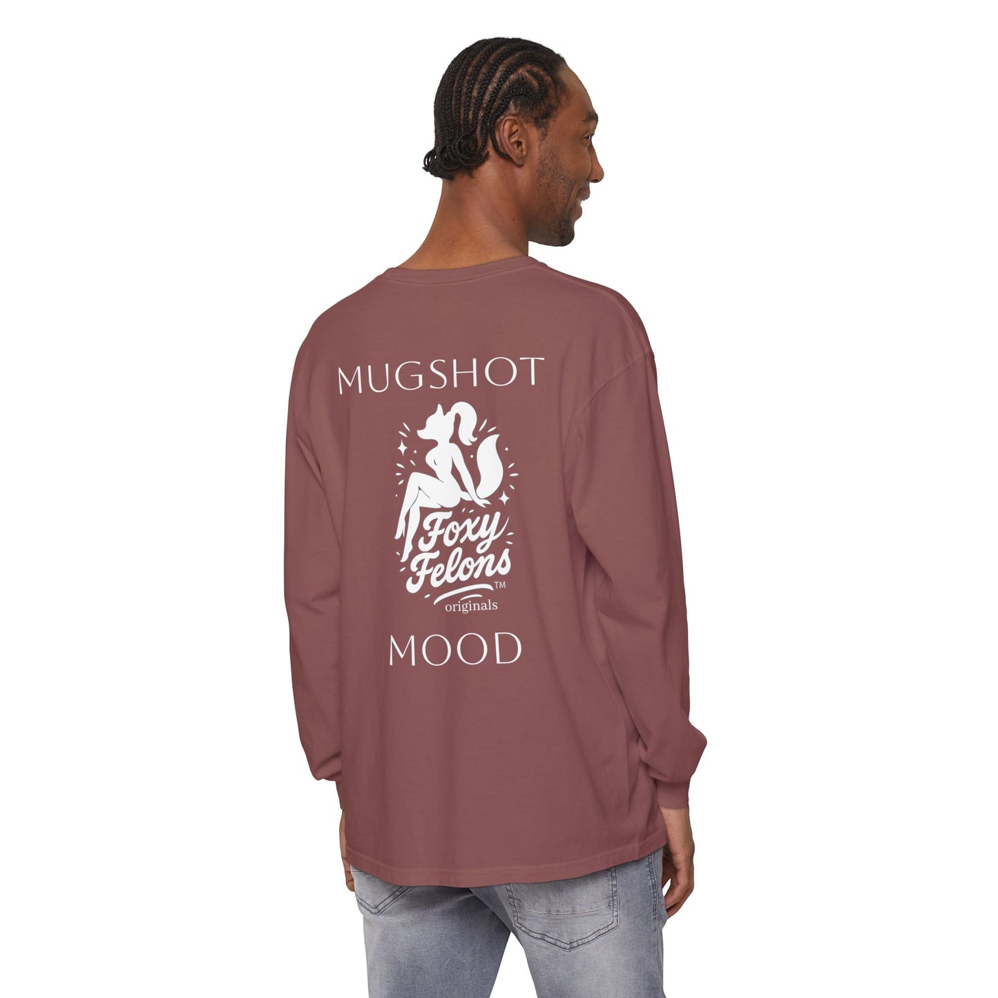 Mugshot Mood longsleeved crewneck by Foxy Felons Originals