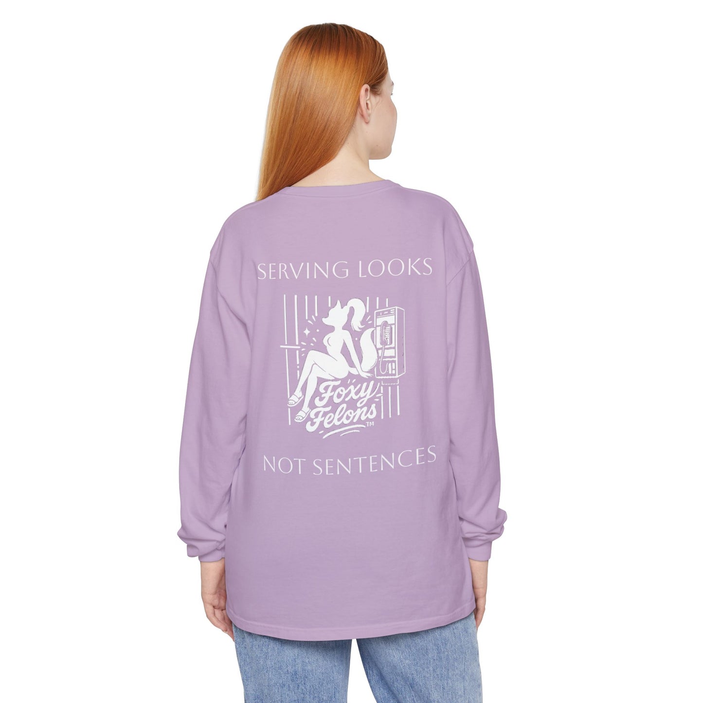 Serving Looks long sleeved Feb Drop by Foxy Felons Originals