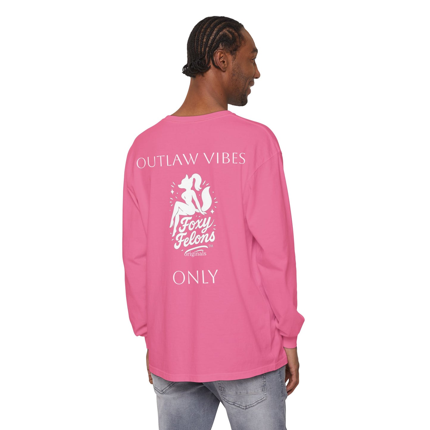 Outlaw Vibes Only longsleeved crewneck by Foxy Felons Originals