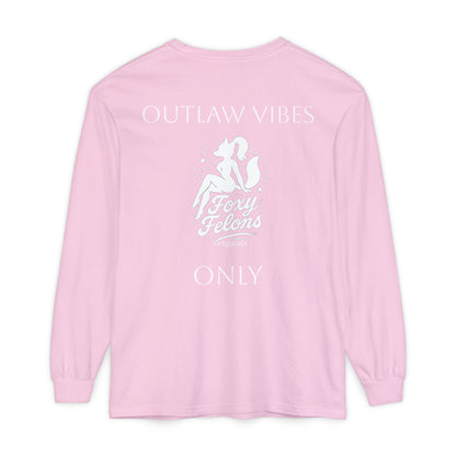 Outlaw Vibes Only longsleeved crewneck by Foxy Felons Originals