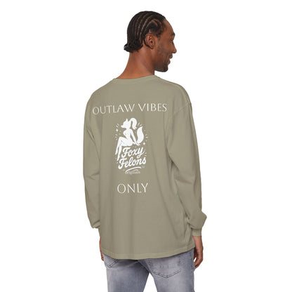 Outlaw Vibes Only longsleeved crewneck by Foxy Felons Originals