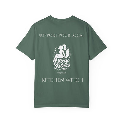 Kitchen Witch crewneck tshirt by Foxy Felons Originals