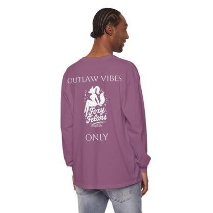 Outlaw Vibes Only longsleeved crewneck by Foxy Felons Originals