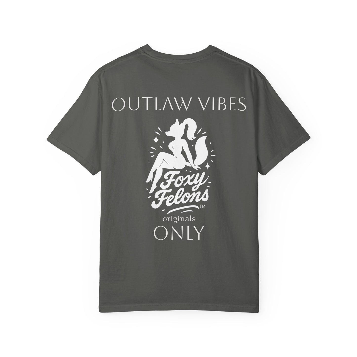 Outlaw Vibes Only crewneck tshirt by Foxy Felons Originals