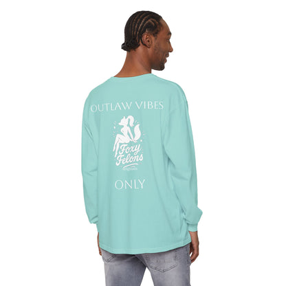 Outlaw Vibes Only longsleeved crewneck by Foxy Felons Originals