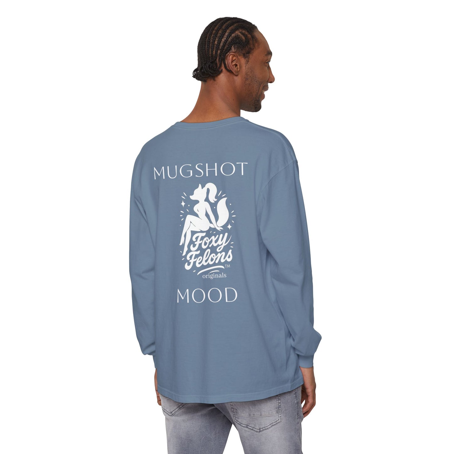 Mugshot Mood longsleeved crewneck by Foxy Felons Originals