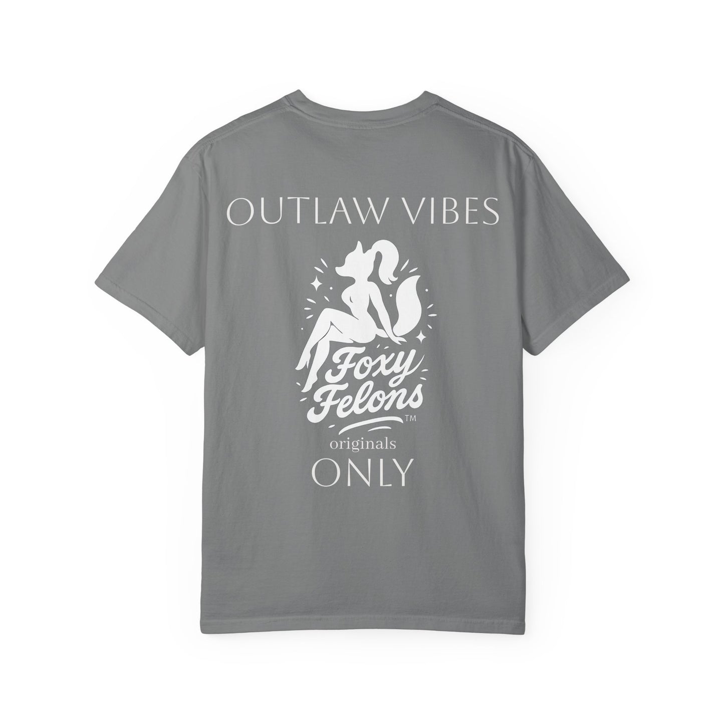 Outlaw Vibes Only crewneck tshirt by Foxy Felons Originals