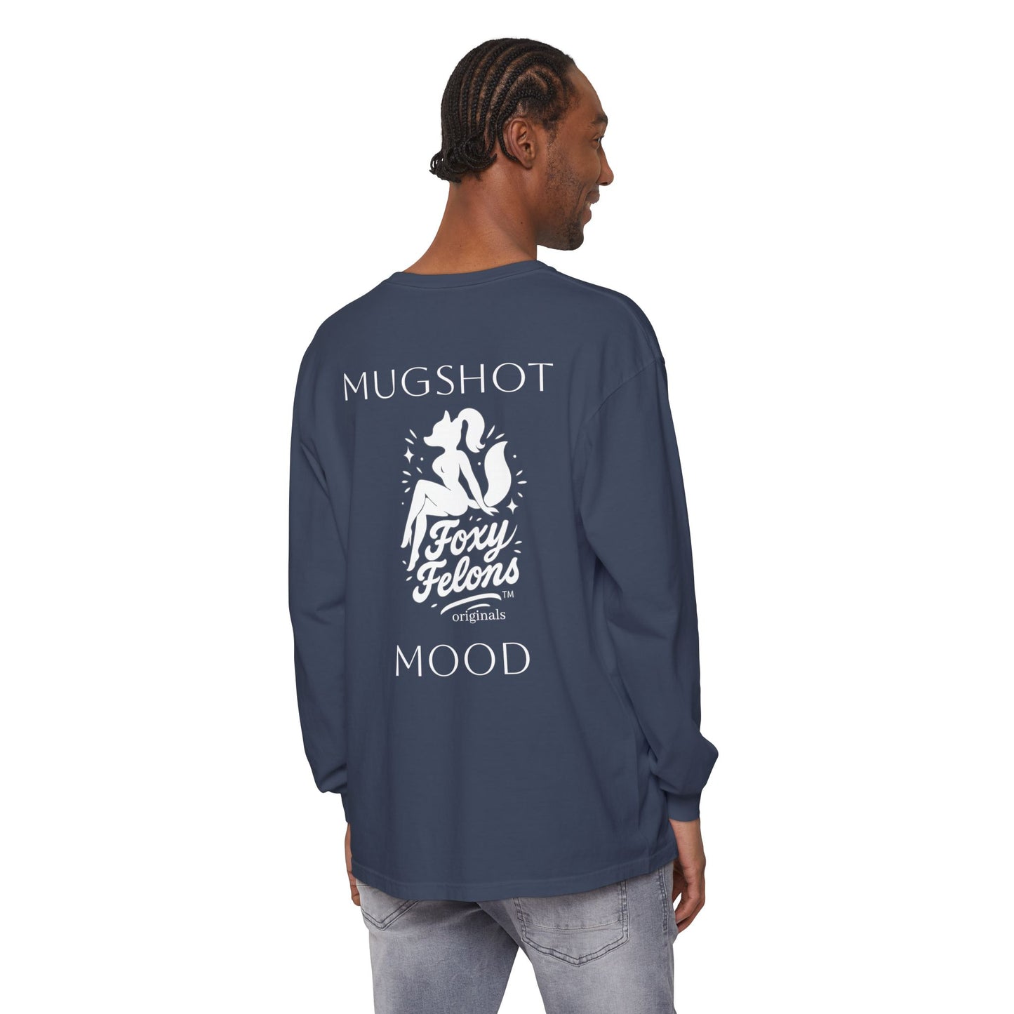 Mugshot Mood longsleeved crewneck by Foxy Felons Originals