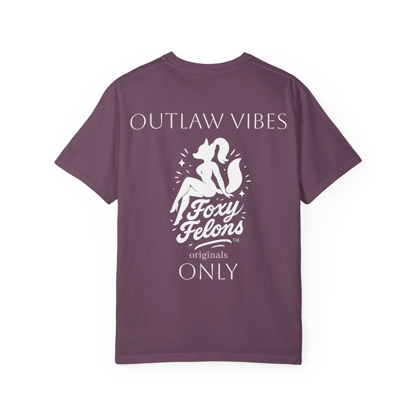 Outlaw Vibes Only crewneck tshirt by Foxy Felons Originals