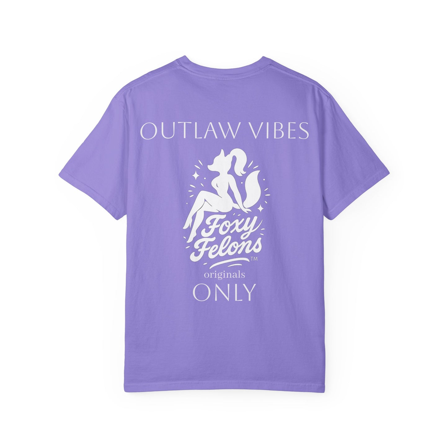Outlaw Vibes Only crewneck tshirt by Foxy Felons Originals