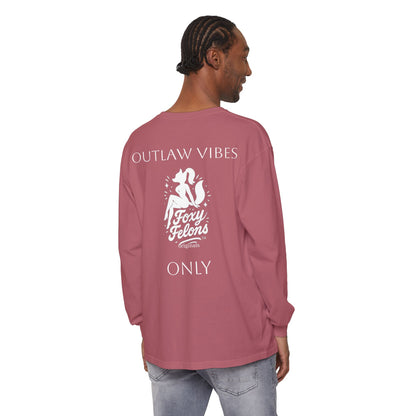 Outlaw Vibes Only longsleeved crewneck by Foxy Felons Originals