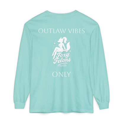 Outlaw Vibes Only longsleeved crewneck by Foxy Felons Originals
