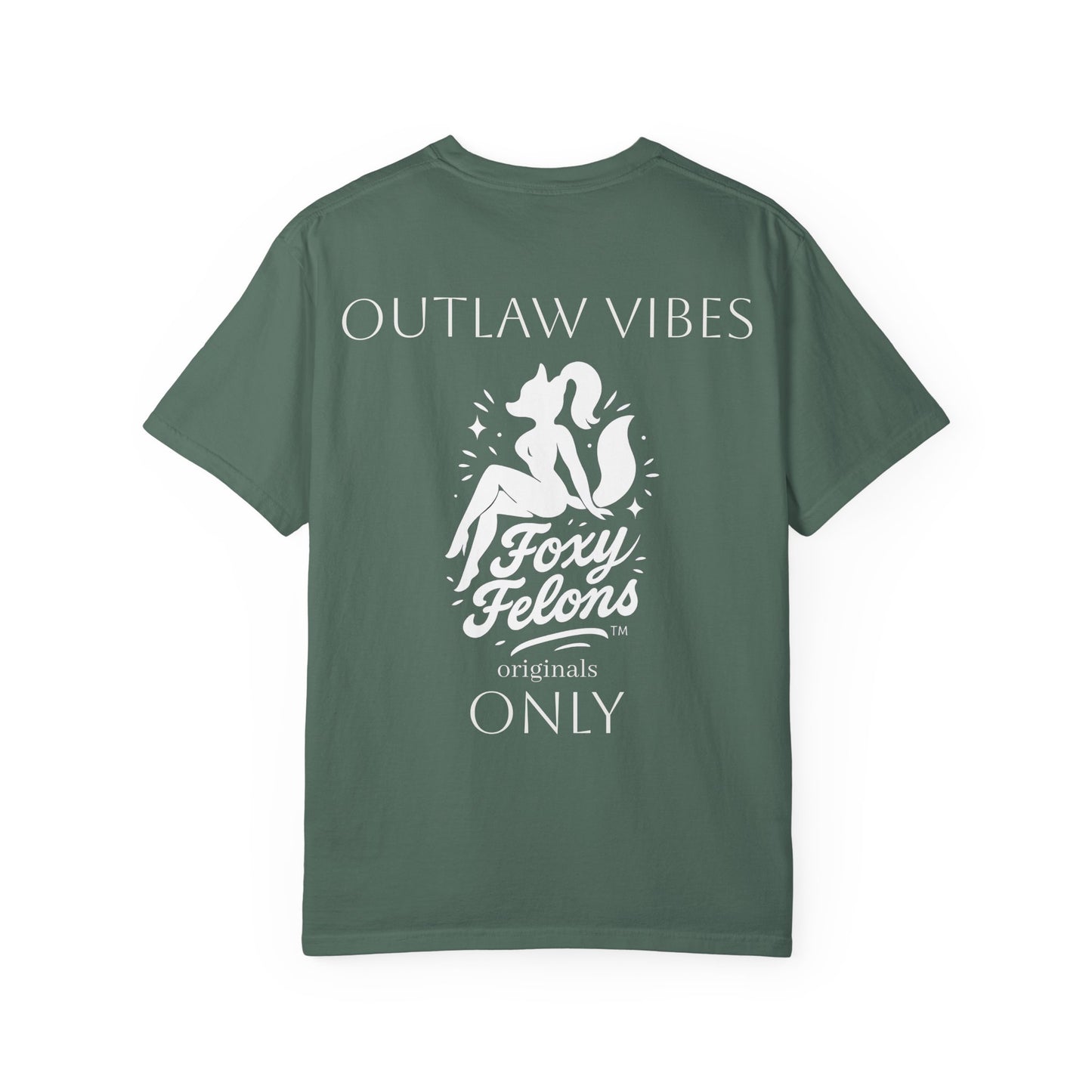 Outlaw Vibes Only crewneck tshirt by Foxy Felons Originals